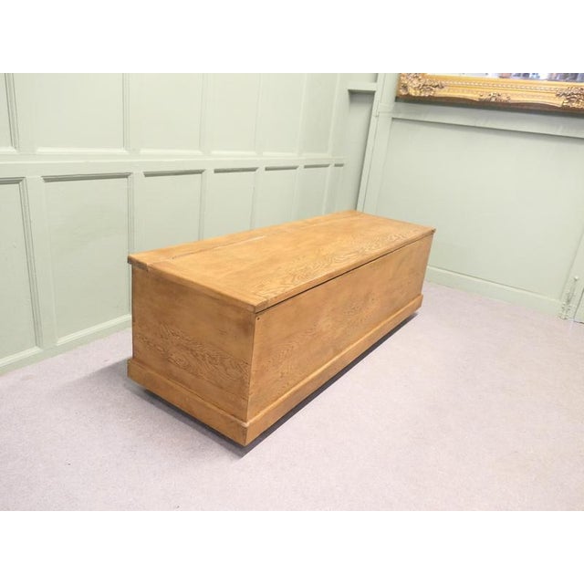 Long Narrow Victorian Pitch Pine Box For Sale - Image 6 of 10