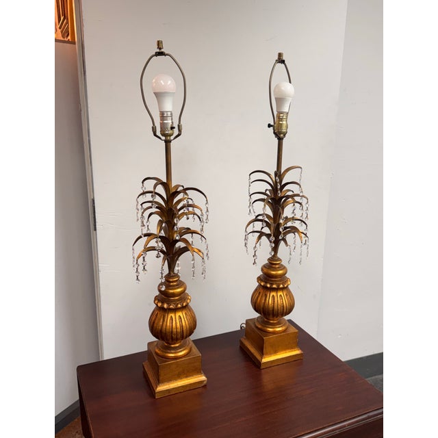 Traditional Vintage Italian Regency Table Lamps, Pair For Sale - Image 3 of 12