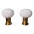 Vintage Italian Table Lamps With Brass Base and Murano Glass Sphere - a Pair For Sale