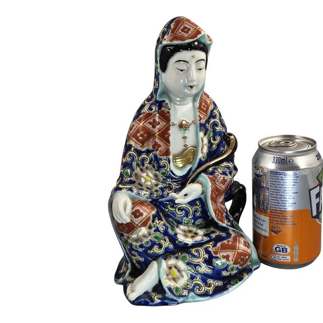 Japanese Arita Figure of Jigoku Dayū with Kiseru, 1921 For Sale - Image 9 of 10