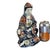 Japanese Arita Figure of Jigoku Dayū with Kiseru, 1921 For Sale - Image 9 of 10