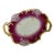 Antique Weimar Germany Porcelain Tray Raspberry Magenta Ground Gilt Floral For Sale