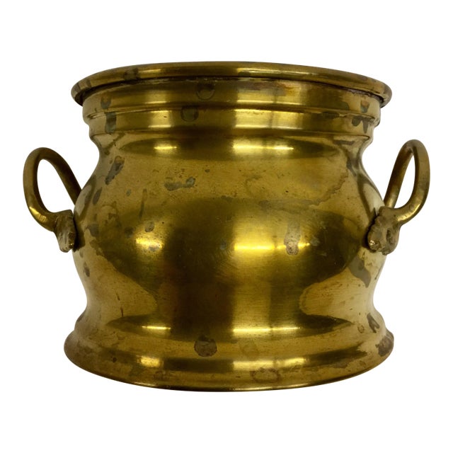 Signed Brass Planter For Sale