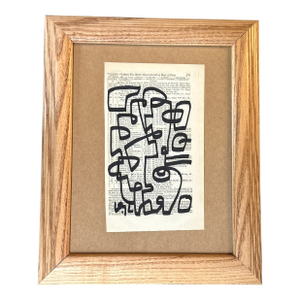 Contemporary Original Wayne Cunningham Abstract Marker Drawing