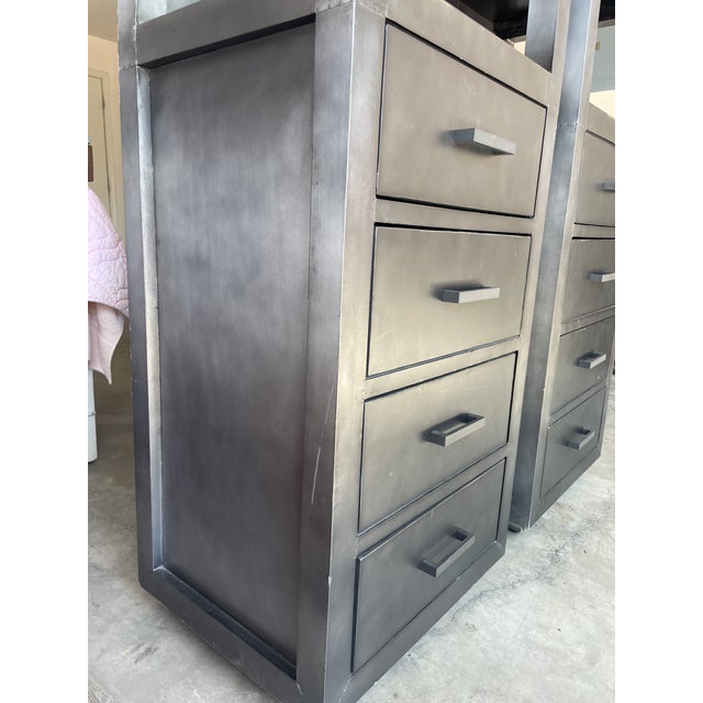 Restoration Hardware Pair of Restoration Hardware La Salle Tower Bookshelves For Sale - Image 4 of 12