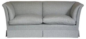 Baring Sofa in Grey Herringbone Wool Upholstery from Howard & Sons