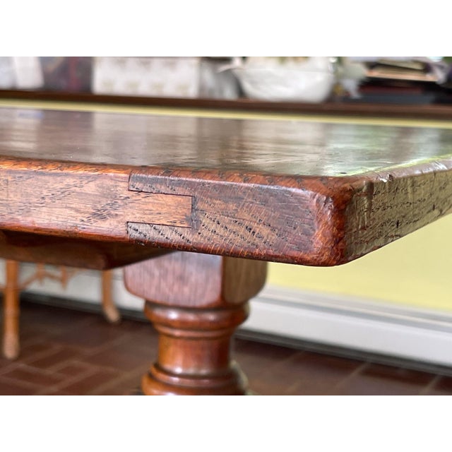 Early 20th Century Oak English Oak Refectory Dining Table For Sale - Image 4 of 13