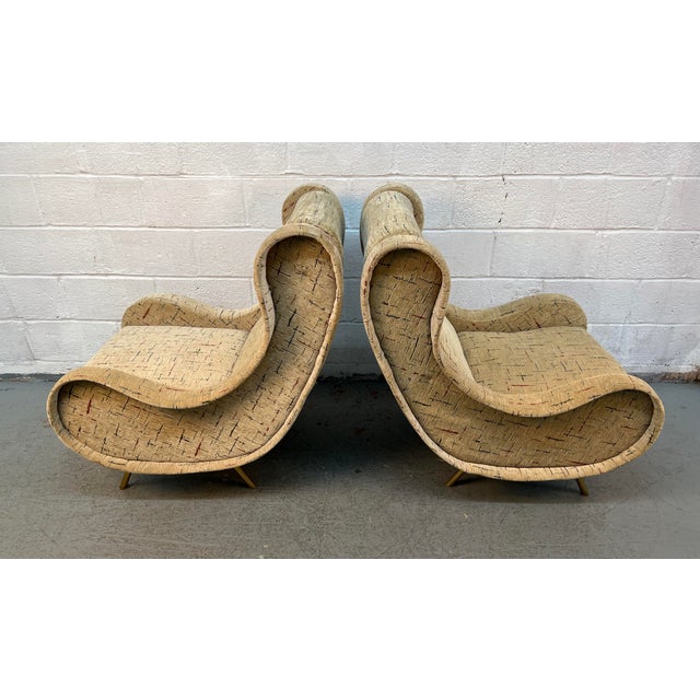 Mid 20th Century Pair of Mid-Century Marco Zanuso Style Lounge Chairs For Sale - Image 5 of 11
