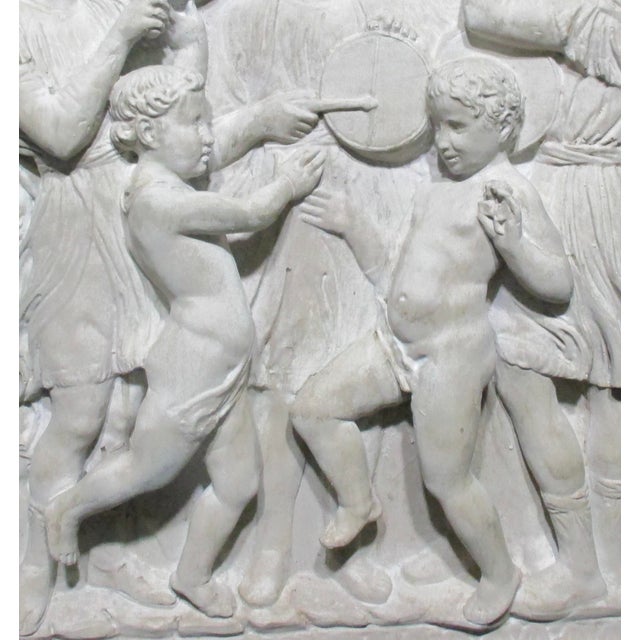 Late 20th-century plaster bas-relief of a Roman Triumph. A marble original bas-relief -sourced from Florence, Italy....