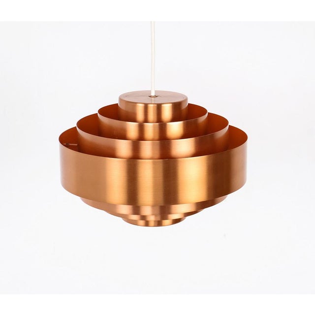 Mid-Century Modern Ultra Pendant Lamp in Copper by Jo Hammerborg for Fog & Mørup, 1960s For Sale - Image 3 of 11