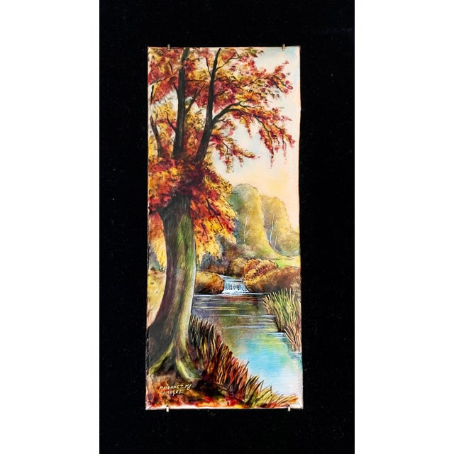 A rare and elegant pair of limoges enamel landscape paintings by french artist p. Bonnet (pierre bonnet is a master...