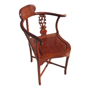 Vintage Chinoiserie Rosewood Corner Chair