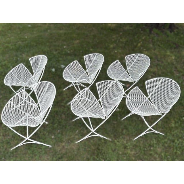 Mid 20th Century Mid 20th Century Set of Six "Orange Slice" Chairs by Maurizio Tempestini for Salterini, Professionally Restored For Sale - Image 5 of 13
