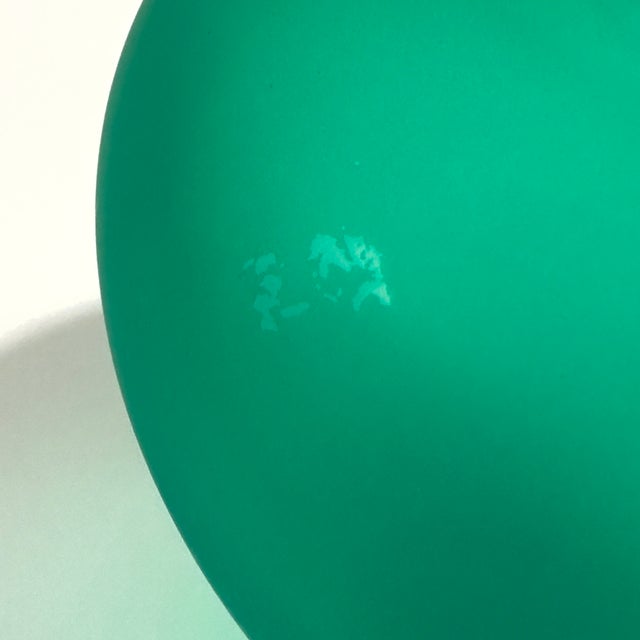 Sumptuous Frosted Shades of Jade Glass Vase Curation - Group of 3 For Sale - Image 17 of 17