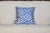 Traditional Blue Leaf Ikat Pillow For Sale - Image 3 of 4
