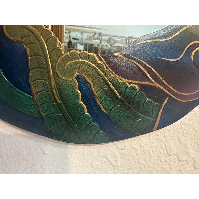 Coastal Small Round Seascape Wall Mirror For Sale - Image 3 of 7