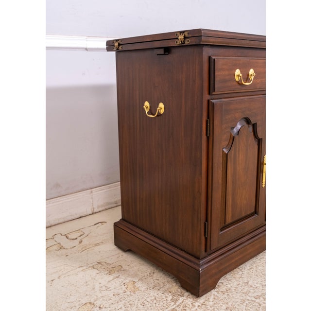 1980s Harden Cherry Flip Top Server Cabinet For Sale - Image 15 of 18