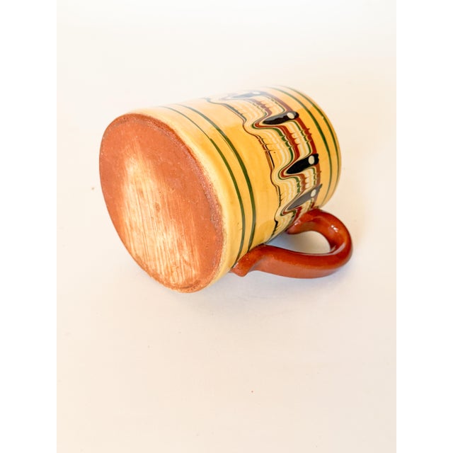 Late 20th Century Vintage Troyan Redware Bulgarian Pottery Mug For Sale - Image 5 of 6
