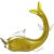 Gold Venetian Murano Vintage Sommerso Yellow Gold Aventurine Italian Art Glass Fish Figure Sculpture For Sale - Image 8 of 8