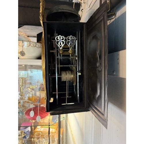 Victorian Antique Brass Wall Mount Comtoise Clock Marked Camps a Monein For Sale - Image 3 of 12