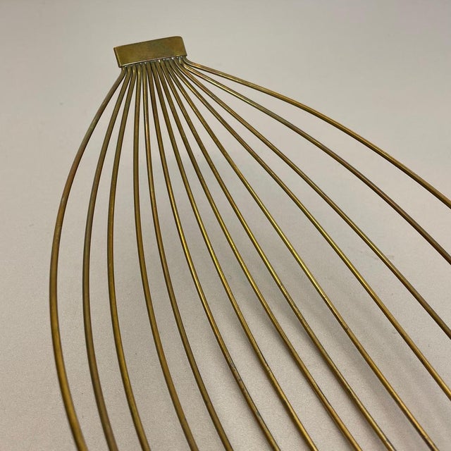 Large Minimalist Brass Fruit Bowl Shell attributed to Carl Auböck, Austria, 1950s For Sale - Image 12 of 18