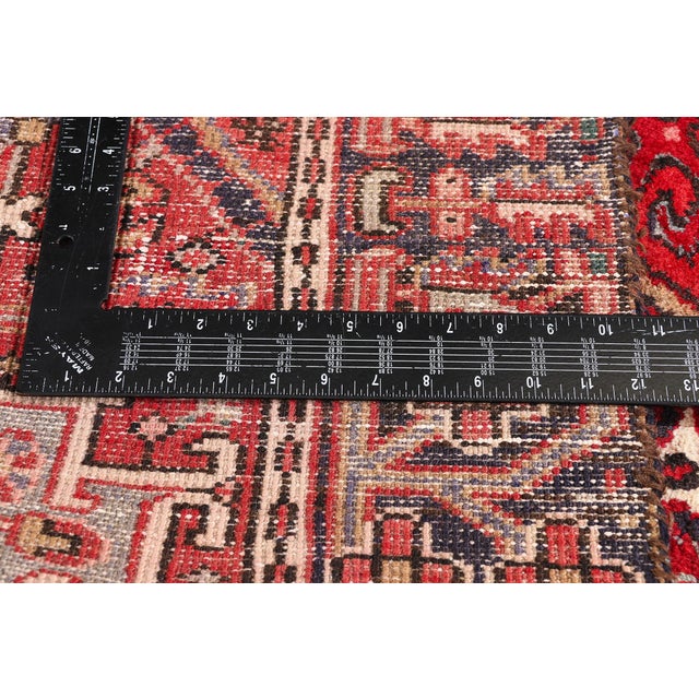 Textile Antique Persian Heriz Rug, 03'01 X 09'03 For Sale - Image 7 of 10