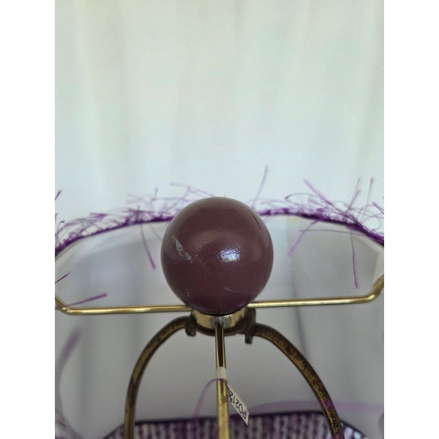Purple Mid 20th Century Marbro Art Deco Revival Harlequin Figural Lamp For Sale - Image 8 of 17
