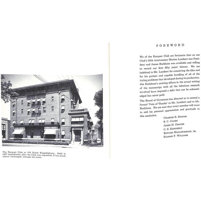 The Racquet Club Saint Louis 1906-1956 For Sale - Image 11 of 11