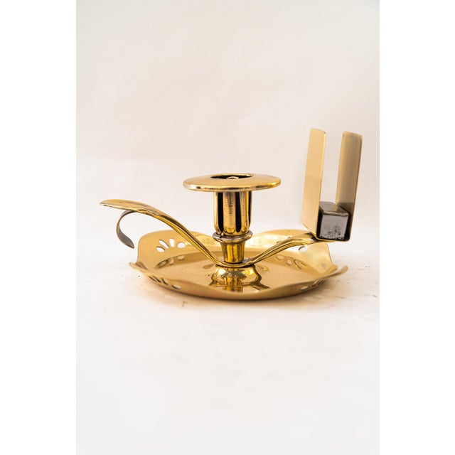 Vintage Art Deco Candleholder with Matchbox Holder, 1920s For Sale - Image 3 of 10