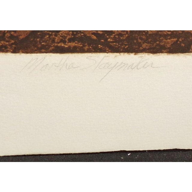 Rustic 1980s Martha Slaymaker "Anasazi Cliff Dwelling Ii" Signed Numbered Collagraph Western For Sale - Image 3 of 7