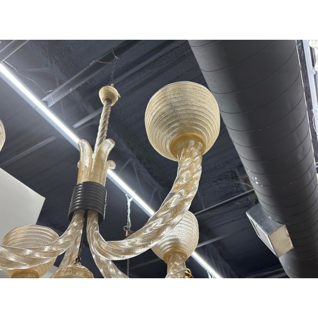 Murano Glass Chandelier Attributed To Barovier. We offer a beautiful 4 light Murano glass chandelier designed by Ercole...