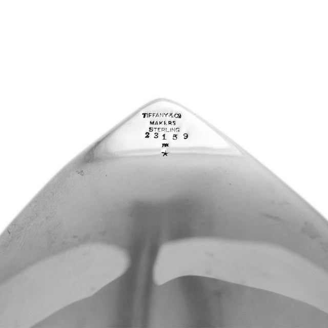 Modern Vintage Tiffany & Co 925 Sterling Silver Maple Leaf Candy Nut Side Dish For Sale - Image 3 of 4