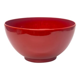 Mid 20th Century Gargantuan Red Ceramic Serving Bowl by Waechtersbach Germany For Sale