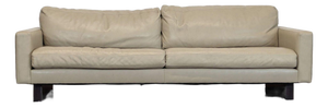 Room and Board Pierson 3-Seat Modern Leather Sofa in Light Beige