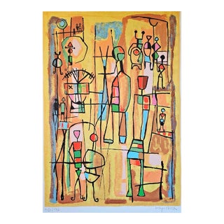 Mayeu Passa “Silent Drama” Signed Limited Edition Color Lithograph on Arches Paper For Sale