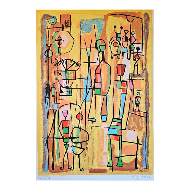 Mayeu Passa “Silent Drama” Signed Limited Edition Color Lithograph on Arches Paper For Sale