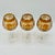 Vintage Bohemian Amber Cut-to-Clear Wine Glasses, 1950s, Set of 3 For Sale - Image 6 of 11