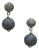 Pair of Drop Earrings With Pave` Set Blue Sapphires and Diamonds For Sale