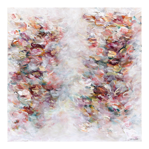 Goddess Portal - Pink Abstract Textural Painting Original Artwork by Vé Boisvert
