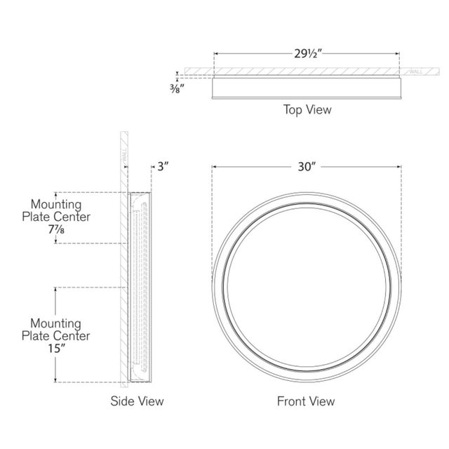 White Thomas O'Brien for Visual Comfort Signature Tricia 30" Illuminated Round Mirror in Matte White and Polished Nickel For Sale - Image 8 of 10