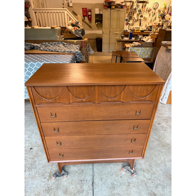 1960s 1960s Broyhill Brasilia Highboy Dresser or Chest of Drawers For Sale - Image 5 of 10