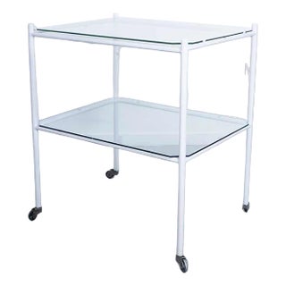 Trolley with Glass Shelves For Sale