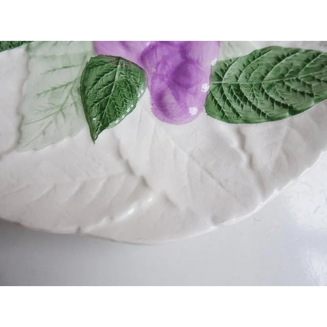 Ceramic Plate Set with Fruit Decor, 1980s, Set of 5 For Sale - Image 7 of 10