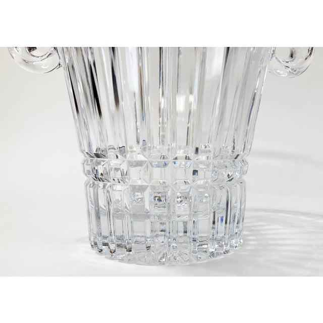 Transparent Vintage French Cut Glass Ice Bucket or Vase For Sale - Image 8 of 9