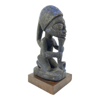 Early 20th Century Yoruba Shango Warrior Wood Figure Nigeria For Sale