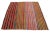 Mid 20th Century Square Striped Vintage Kilim Rug For Sale - Image 4 of 7