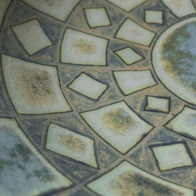 Ceramic Large Glazed Ceramic Plate, 1960s For Sale - Image 7 of 13