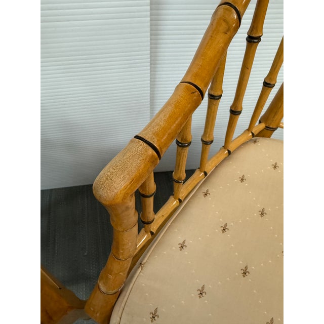 Circa 1960s Baker Furniture Faux Bamboo Windosr Chairs, Pair For Sale - Image 12 of 12