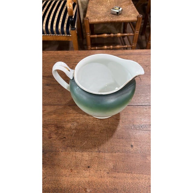 2020s Victorian Floral Porcelain Pitcher For Sale - Image 5 of 5