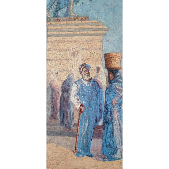 Charles Andréani, Personnages Orientaux devant la statue Diane, Oil on Canvas, Framed For Sale - Image 8 of 13
